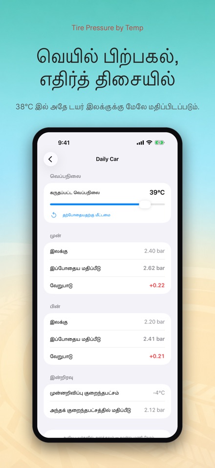 வெப்பநிலை டயர் அழுத்தம் 4