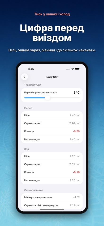 Тиск у шинах і холод 2