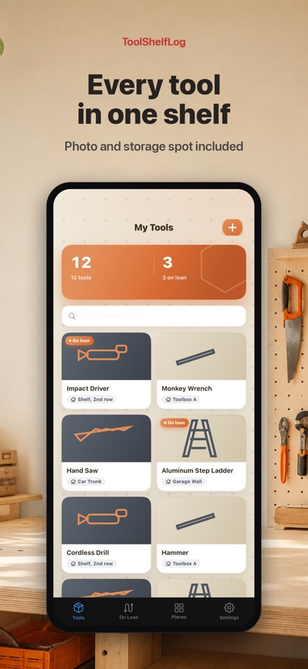 ToolShelfLog: Tool Inventory