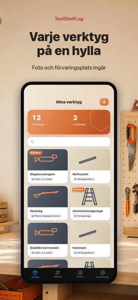 ToolShelfLog: Tool Inventory