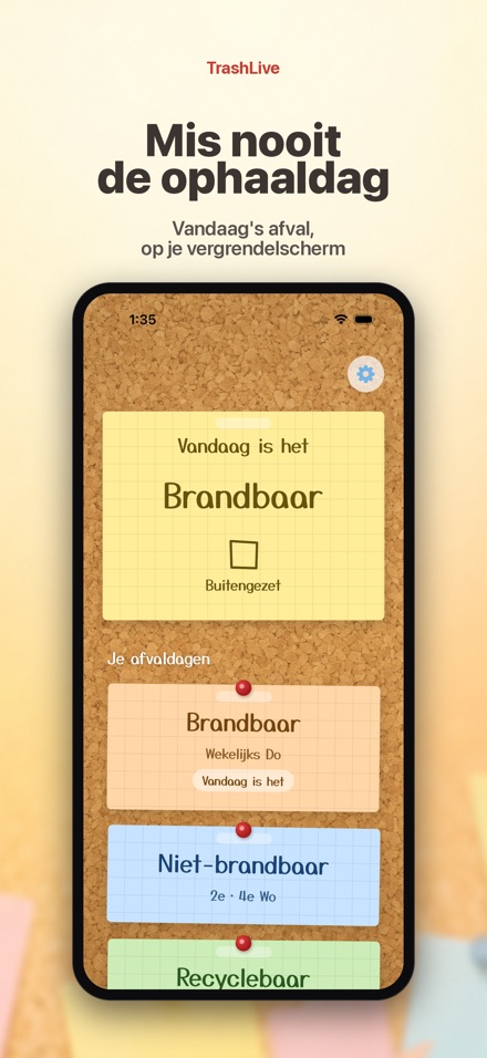 TrashLive: afval herinnering
