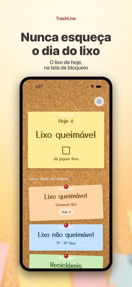 TrashLive: aviso de lixo