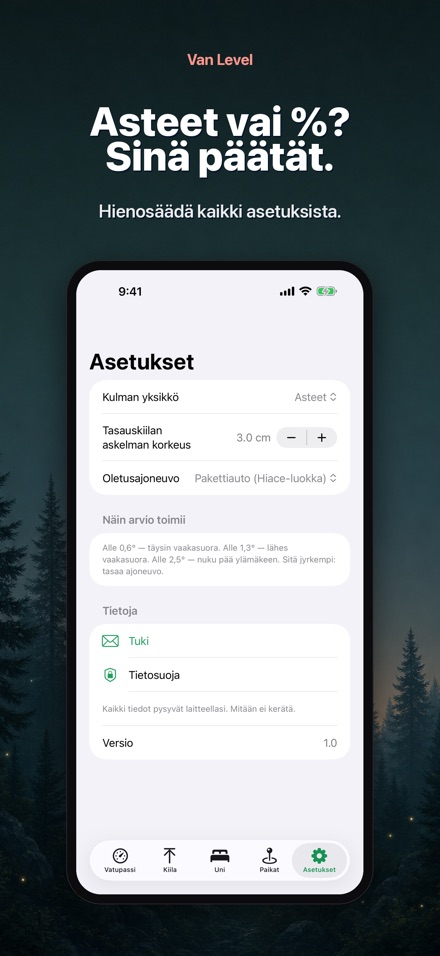 Van Level: Nuku vaakatasossa 10