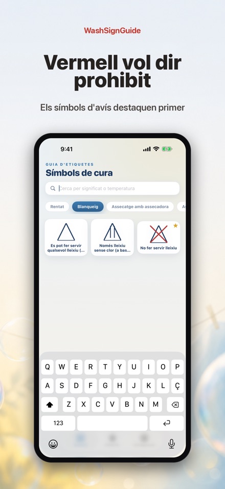 WashSignGuide: Símbols rentat 4