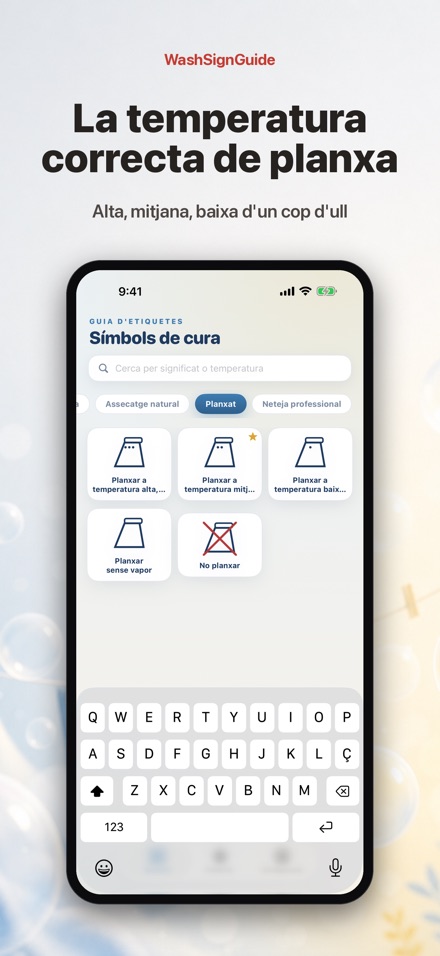 WashSignGuide: Símbols rentat 6