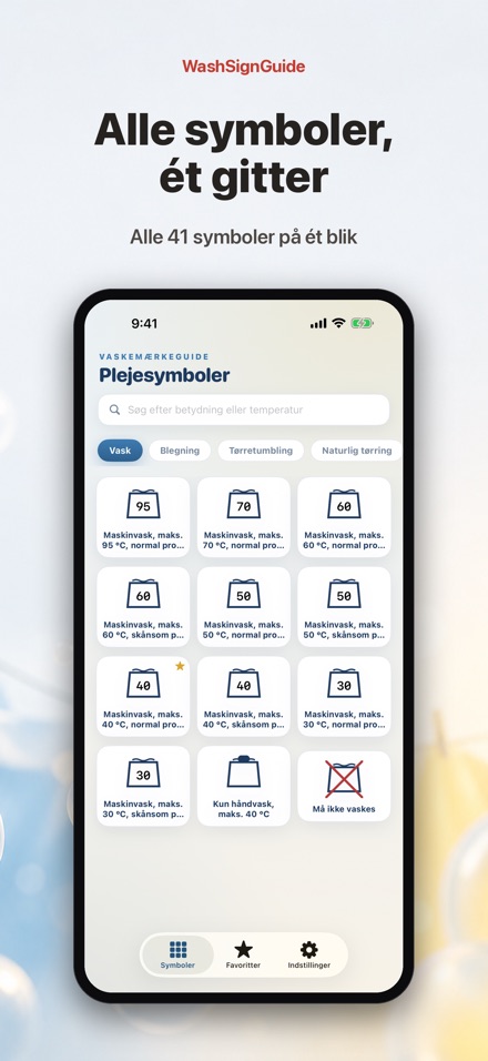 WashSignGuide: Vaskesymboler