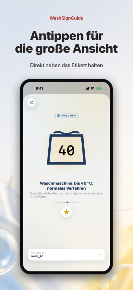 WashSignGuide: Pflegesymbole 2