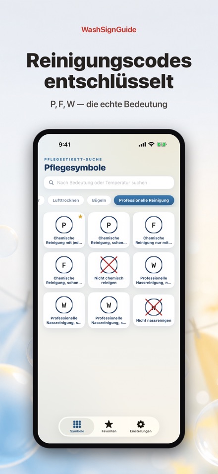 WashSignGuide: Pflegesymbole 9