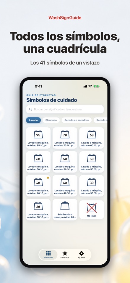WashSignGuide: Símbolos textil