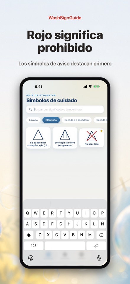 WashSignGuide: Símbolos textil 4