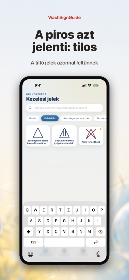 WashSignGuide: Mosási jelek 4