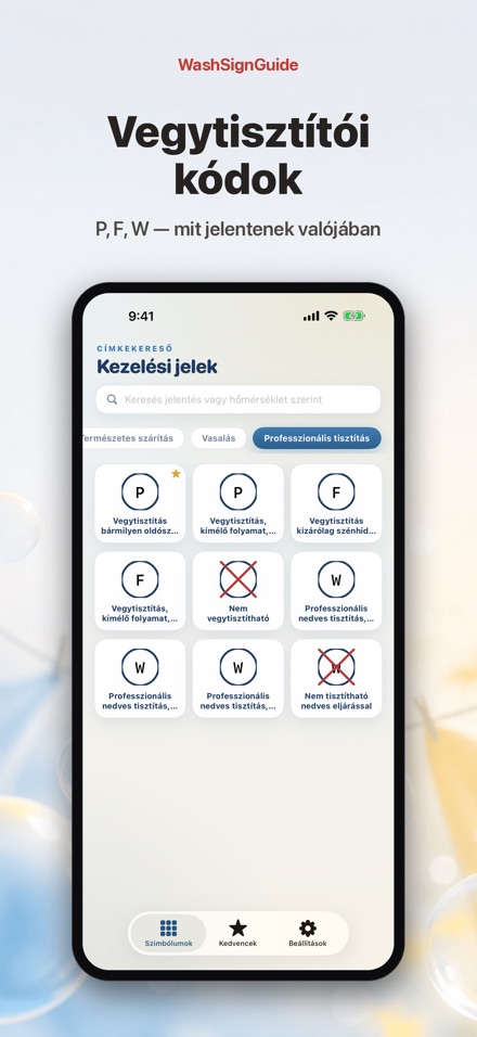 WashSignGuide: Mosási jelek 9